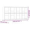 vidaXL Bokhylle/skjenk sonoma eik 66x30x130 cm konstruert tre