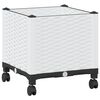vidaXL Hagekrukke med hjul Hvit 40 x 40 x 44 cm PP