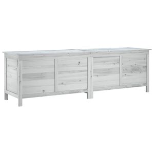 vidaXL Putekasse hvit 198,5x50x56,5 cm heltre gran