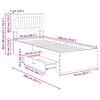 vidaXL Sengestamme Brun Eik og S&oslash;lv 75 x 190 cm Konstruert tre
