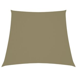 vidaXL Solseil oxfordstoff trapesformet 2/4x3 m beige
