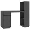 vidaXL Skrivebord gr&aring; 110x53x117 cm heltre furu