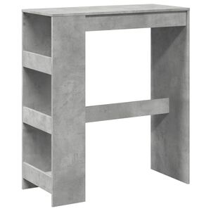 vidaXL Barbord med stativer betonggr&aring; 90x40x103,5 cm konstruert tre