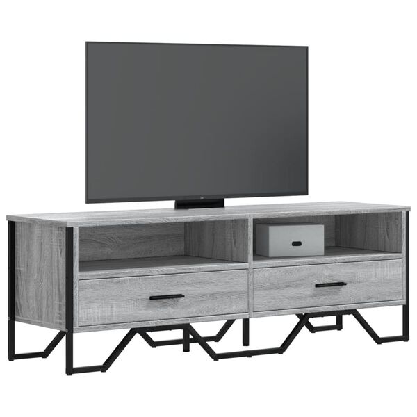 vidaXL TV-benk gr&aring; sonoma 122x34x41 cm konstruert tre