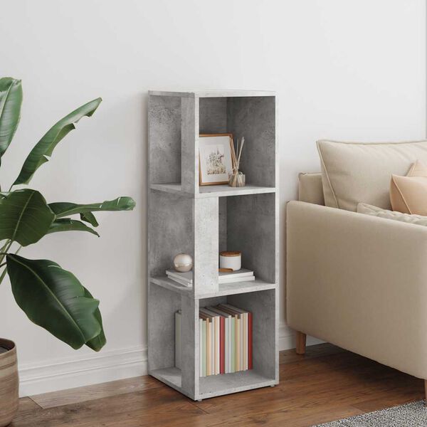 vidaXL Hj&oslash;rneskap betonggr&aring; 33x33x100 cm konstruert tre