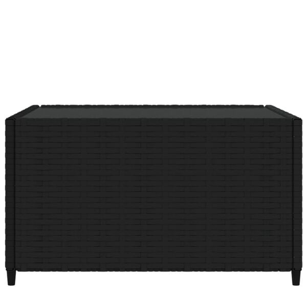 vidaXL Utendørs salongbord firkantet svart 50x50x30 cm polyrotting