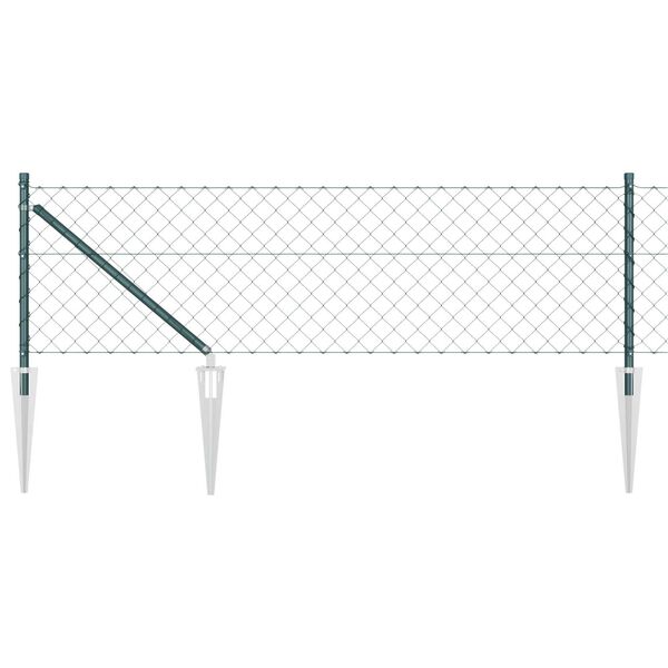vidaXL Gjerdep&aring;le gr&oslash;nn 10 x 0,6 m (60 x 60 mm maske) St&aring;l og PVC