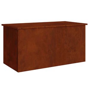 vidaXL Hageoppbevaringsputeeske Galvanisert st&aring;l 100 x 50,5 x 50 cm