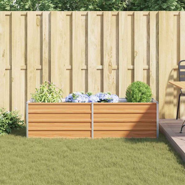 vidaXL H&oslash;ybed Lys Brun 160 x 40 x 45 cm Galvanisert St&aring;l