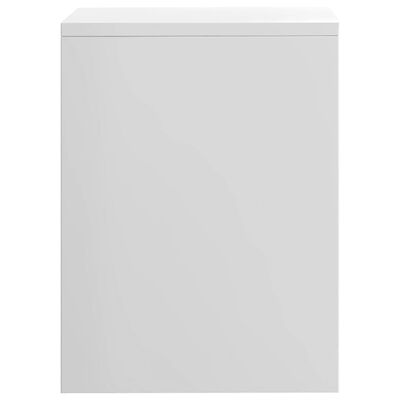 vidaXL Nattbord høyglans hvit 40x30x40 cm sponplate