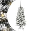 vidaXL Kunstig sammensatt juletre 150 LED-lys Gr&oslash;nn og hvit 120 cm
