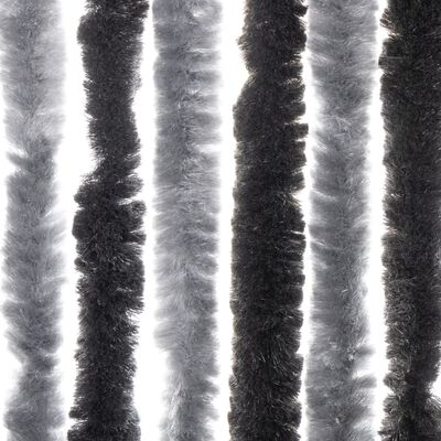 vidaXL Fluegardin grå og svart 100x200 cm chenille