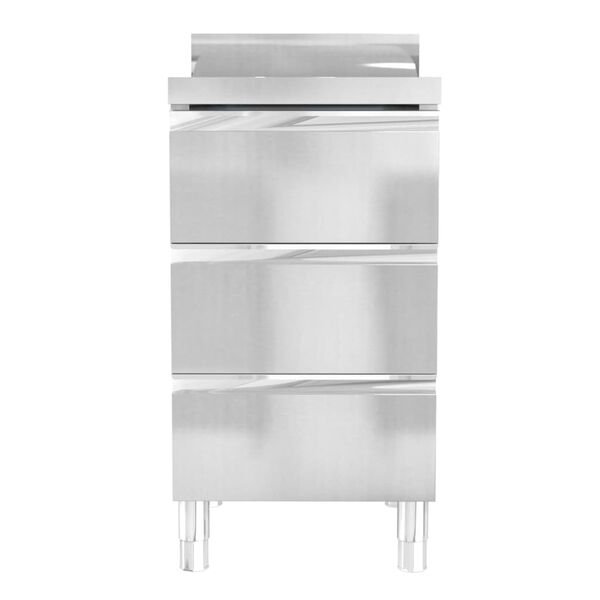 vidaXL Kommersielle kjøkkenskap 3 stk rustfritt stål