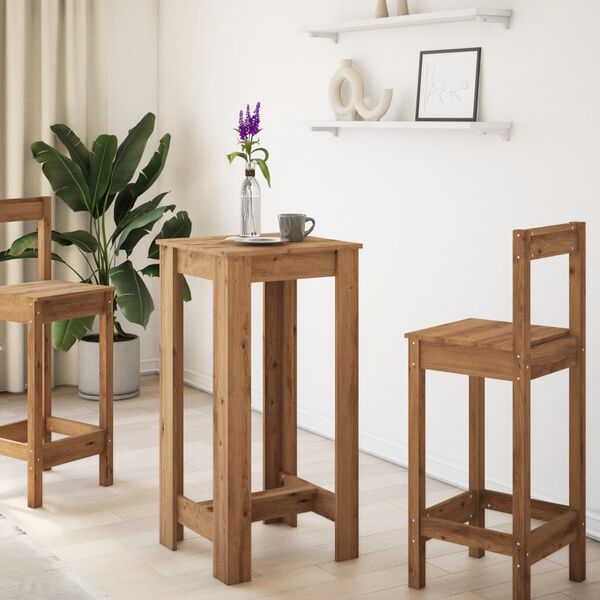 vidaXL Barbord artisan eik 51x50x103,5 cm konstruert tre