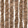 vidaXL Fluegardin beige og m&oslash;rkebrun 90x220 cm chenille