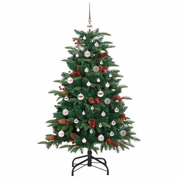 vidaXL Kunstig juletre med 150 LED gr&oslash;nn 150 cm PVC og Metall og Plast