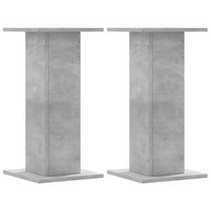 vidaXL H&oslash;yttalerstativ 2 stk betonggr&aring; 30x30x60 cm konstruert tre