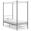 vidaXL Himmelsengeramme gr&aring; metall 90x200 cm