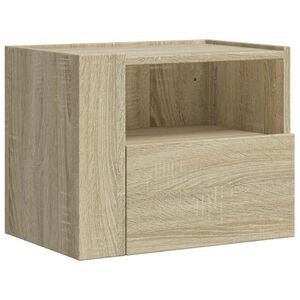 vidaXL Veggmontert nattbord sonoma eik 45x30x35 cm