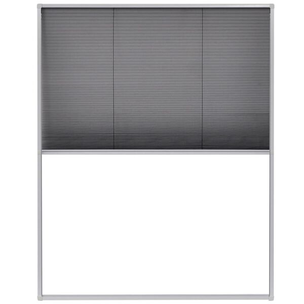 vidaXL Plissert insektskjerm for vindu aluminium 80x100 cm