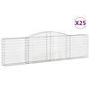vidaXL Gabionkurver buede 25 stk 400x30x100/120 cm galvanisert jern