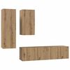 vidaXL TV-benksett 4 pcs artisan eik 30.5 x 30 x 90 cm Konstruert tre