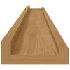 vidaXL Vegghylle med hylle 4 pcs Brun 100 x 9 x 3 cm Konstruert tre