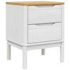 vidaXL Nattbord hvit 45x39x57 cm heltre furu