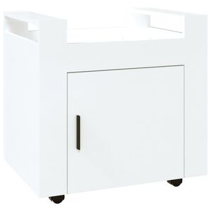 vidaXL Tralle til skrivebord h&oslash;yglans hvit 60x45x60 cm konstruert tre