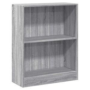 vidaXL Bokhylle gr&aring; sonoma 60x24x76 cm konstruert tre