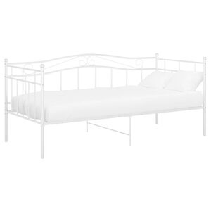 vidaXL Ramme til sovesofa hvit metall 90x200 cm
