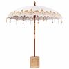 vidaXL Balinesisk Parasol 260 2 pcs Krem Bomull og solid tre