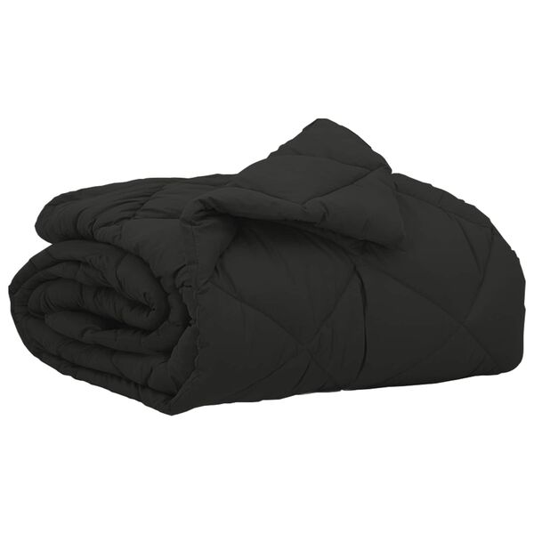 vidaXL Sommerdyne Svart 200 x 155 cm Mikrofiber