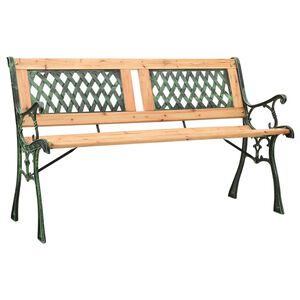vidaXL Hagebenk 122 cm st&oslash;pejern og heltre furu