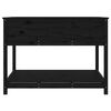 vidaXL Plantekasse med hylle svart 111,5x111,5x81 cm heltre furu