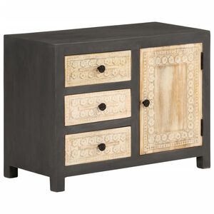 vidaXL Skjenk gr&aring; og hvit 75x35x55 cm heltre mango