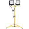 vidaXL LED-flomlys med stativ 2x100 W varmhvit