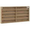 vidaXL Visningsskap Veggmontert Artisan Eik 100 x 8,5 x 50 cm