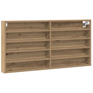 vidaXL Visningsskap Veggmontert Artisan Eik 100 x 8,5 x 50 cm