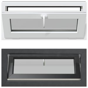 vidaXL Kj&oslash;levindu RISOR 90 x 40 cm PVC og glass Antrasitt