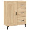 vidaXL Highboard sonoma eik 69,5x34x180 cm konstruert tre