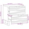 vidaXL Nattbordskap 2 pcs Valn&oslash;tt 40 x 33 x 46 cm Massivt akasietre