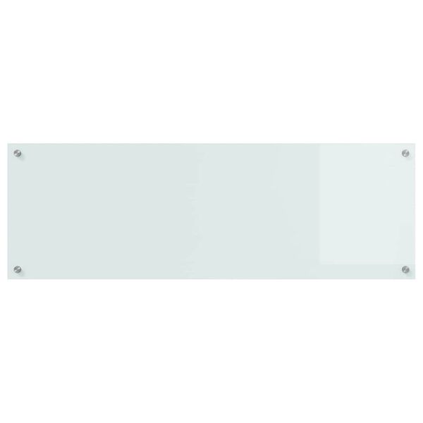 vidaXL Kjøkkenbakplate Hvit 120 x 40 x 0.6 cm herdet glass