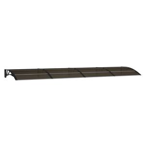 vidaXL D&oslash;rmarkise svart 400x100 cm polykarbonat