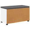 vidaXL Gangbenk Hvit 80 x 38 x 46 cm Sponplate og Polstret Stoff