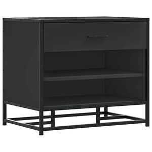 vidaXL Skobenk svart 60x40x53,5 cm konstruert tre og metall
