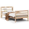 vidaXL Sengeramme med hodegavl 90x200 cm heltre furu