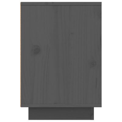 vidaXL Nattbord 2 stk grå 50x34x50 cm heltre furu