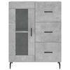 vidaXL Highboard betonggr&aring; 69,5x34x180 cm konstruert tre