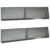 vidaXL St&oslash;ttemur 4 stk. 100 x 12 x 40 cm Galvanisert st&aring;l S&oslash;lv